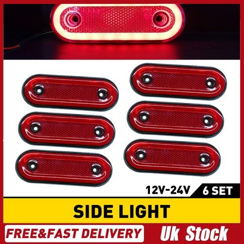 Oval led red side marker - red,