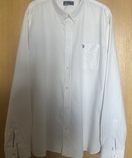 “ FRED PERRY “ Classic Vintage White L/S 100% Cotton Oxford Shirt Size XXL 46/48