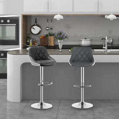 Velvet swivel bar stools - stools, set