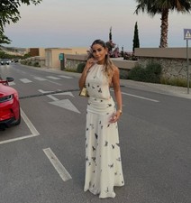 ZARA SS25 NEW WOMAN HALTER BUTTERFLY MAXI DRESS SIZE S Ref 3676/339