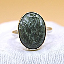 Seraphinite 925 Silver Ring