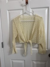 Y2K light Yellow open weave