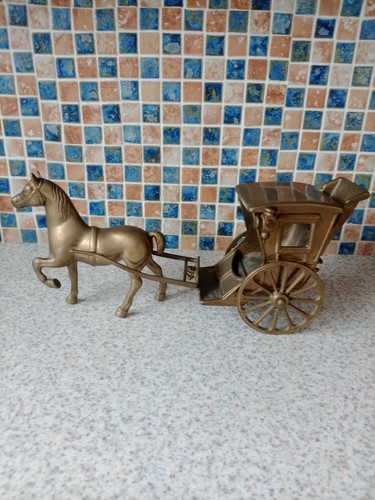 Brass horse carriage - horse,