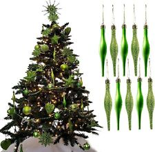 10 Droplet Baubles Christmas