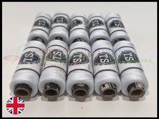 10 SPOOLS WHITE 100% POLYESTER SEWING THREAD ALL PURPOSE SEWING SPOOLS FREE P&P