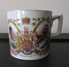 Wedgwood & Co. Imperial Porcelain George V Coronation Mug for F. Harris, Merthyr