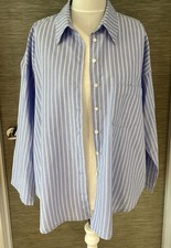 Ladies F&F Night Shirt Cotton NIGHTWEAR sz 16-18 F&F Pyjama Top PJs Jacket 50ins