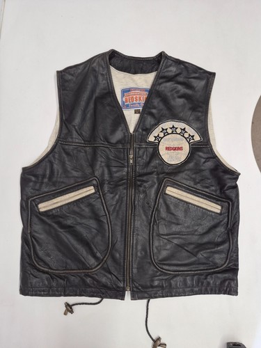 Vintage leather waistcoat - , 46"