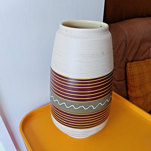 Vintage west german bay vase - german,