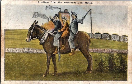Scranton postcard men - pa,