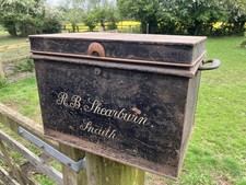 Large Historic Metal Deeds Box