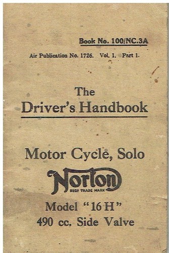 Norton model 16h - 16h, 490cc