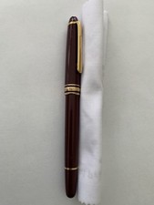 Montblanc Meisterstuck Burgundy Roller Ball Pen with Gold Trim