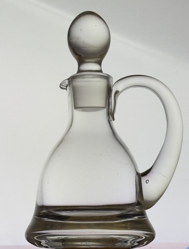 Vintage hand blown glass cruet - blown,