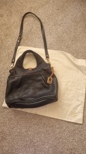 Large Hobo Black Leather Ugg Bag Handbag Crossbody Shoulder
