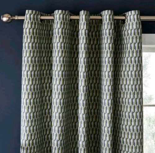 Dunelm nils geo - green, eyelet