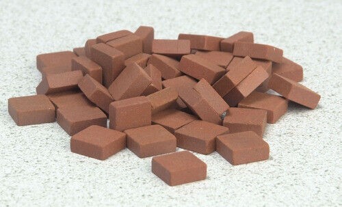 Square red bricks 50pc dolls - square,