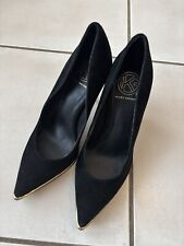 Kurt Geiger Black Suede Court Shoes UK4 / Eur 37 Unworn 