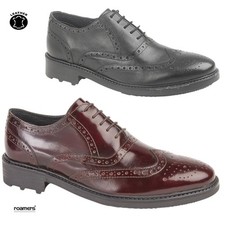 Mens Leather Brogue Oxford
