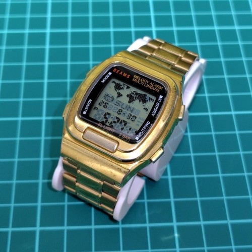 Beams digital watch gold - digital, tone