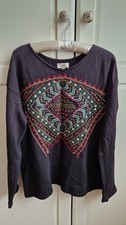 Zara Boho Embroidered Vintage Coachella Festival Jumper Size M