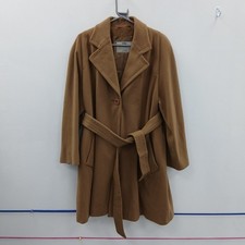 Aquascutum Coat Womens Size UK 10R Brown Wool Cashmere RMF30-CAP