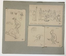4 ANTIQUE ORIENTALIST DRAWINGS