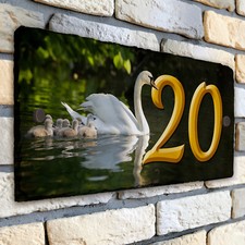 Swans House Number Slate Name