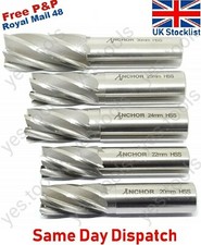 HSS Ground End Mill Cutter 6 Flute Milling Cutter Straight Shank Various Sizes
