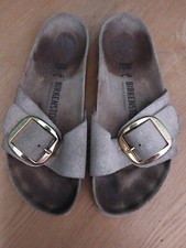 Birkenstock Size 5 38 Metallic Rose Gold Big Buckle Madrid Narrow Fit Sandals 