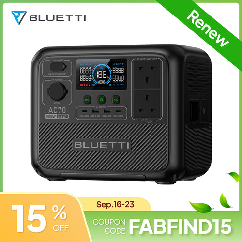 Bluetti ac70 768wh 1000w - bluetti,