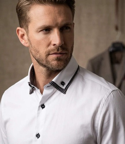 White double collar dotted - collar,