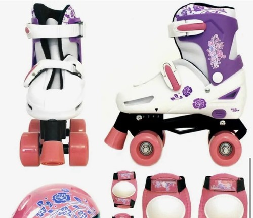 Girls pink white quad - white,