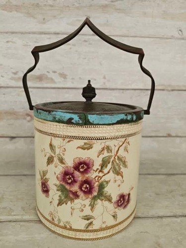 Vintage ceramic biscuit barrel - biscuit,