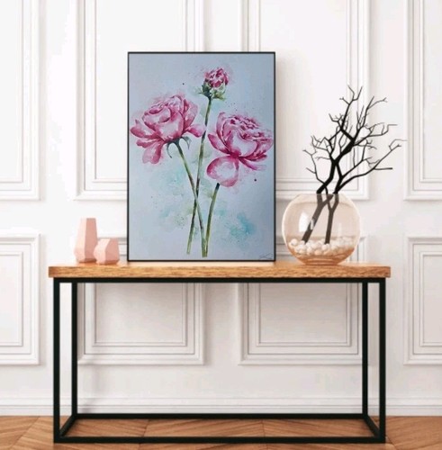 Original peony watercolour - peony,