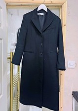 Zara Chester Coat Longline Smart /Tailored Fit Size S Black Brand New RRP £139