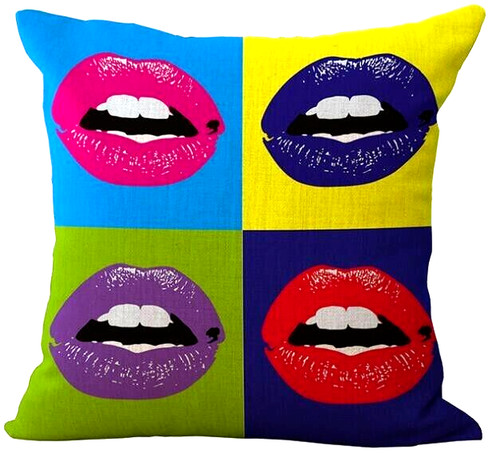 Retro pop art cushion - retro,