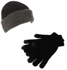 Warm Stretchable Woolen Touch Gloves & Soft Stretch Warm Hat For Men And Women