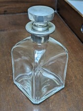 French Vintage Glass Pewter
