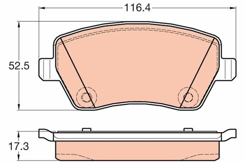 Brake pads trw gdb2017 - pads,