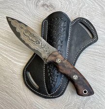 Real Damascus Hunting Knife &