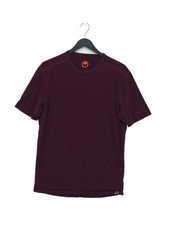 ISOBAA Men's T-Shirt L Purple 100% Wool Basic