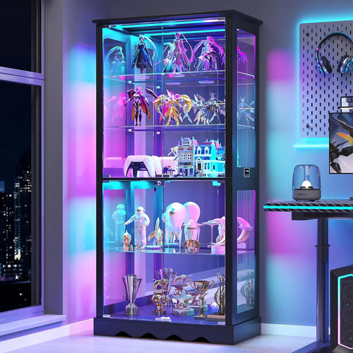 Tall glass display cabinet - 71",