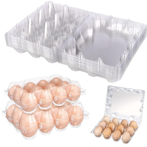 Plastic egg cartons clear - plastic,