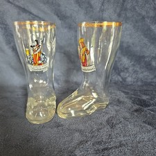 2 Vintage German Beer glass