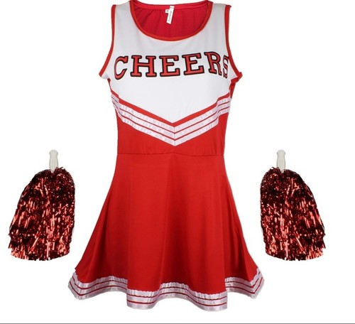 Ladies red cheer outfit - cheer,