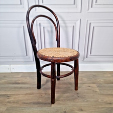 Retro Single Small Vintage Child's Thonet Bentwood Wood Bistro Chair Mid Century