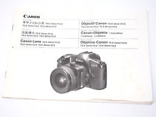 Canon TS-E 24mm f3.5 L, TS-E 45mm f2.8, TS-E 90mm f2.8 Instructions