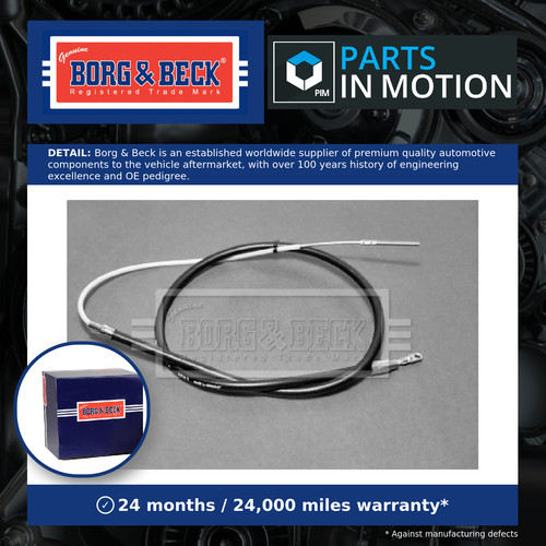 Handbrake cable rear left - handbrake,