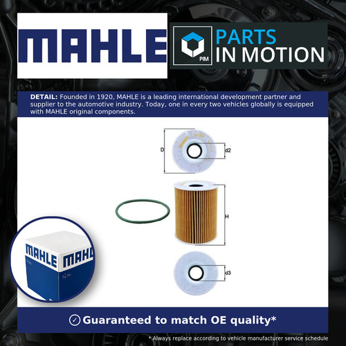 Oil filter ox254d5 - oil, mahle